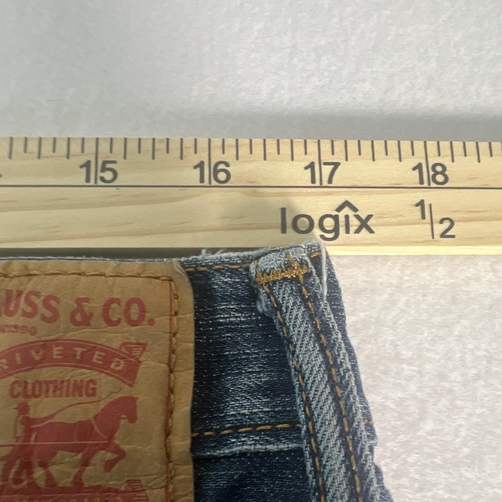 Levi's 559 Men's 34x34 Blue Straight Leg Jeans Dark Wash Vintage Look Excellent - Picture 13 of 13